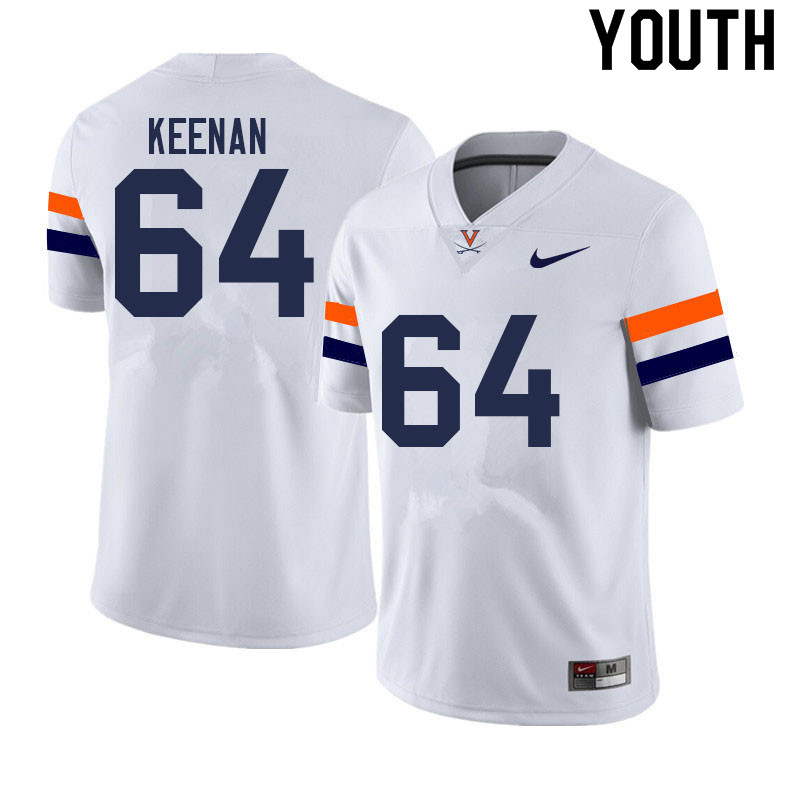 Youth #64 Jack Keenan Virginia Cavaliers College Football Jerseys Sale-White - Click Image to Close